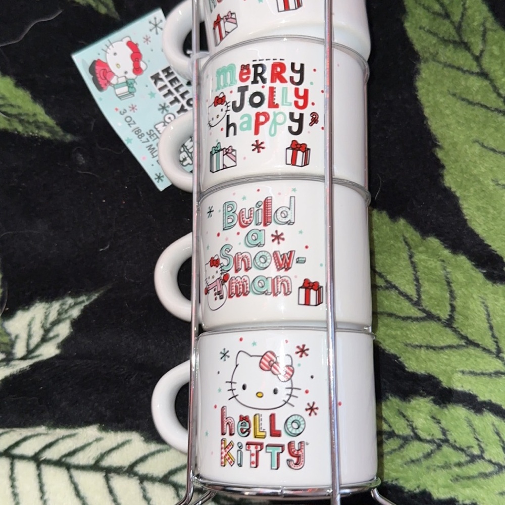 Hello Kitty, espresso, ceramic mugs